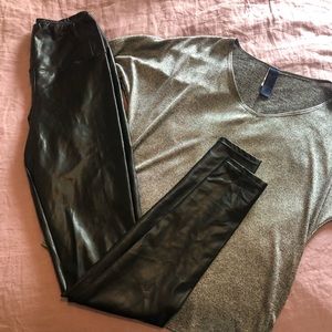 Wilfred Free Vegan Leather Legging Size Medium